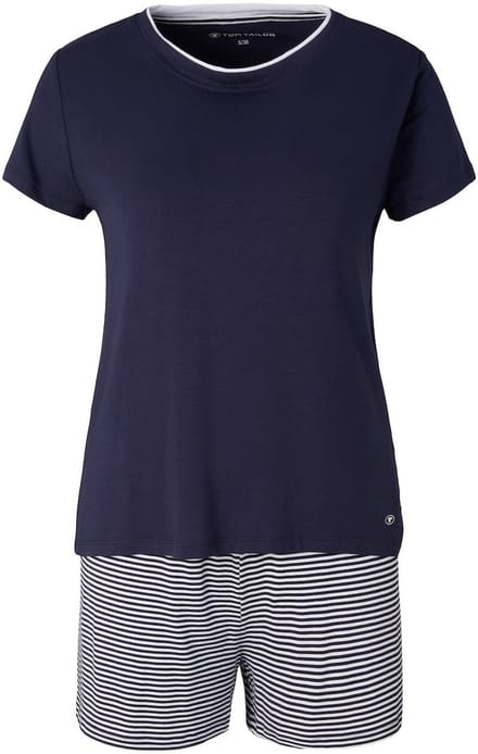 Tom Tailor - Pyjamaset met streepmotief - Maat 46 - blue ring