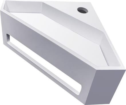 Wiesbaden Julia Hoekfontein Solid Surface 35 x 35 x 16 cm - Mat Wit