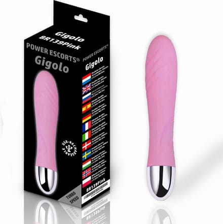 Power Escorts Gigolo Slanke G spot vibrator - Oplaadbaar - 17,2 cm - Roze - BR149
