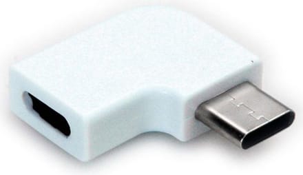 USB-C naar USB-C adapter - haaks naar links/rechts - USB3.2 (tot 10 Gbit/s) - PD tot 20V/5A / wit
