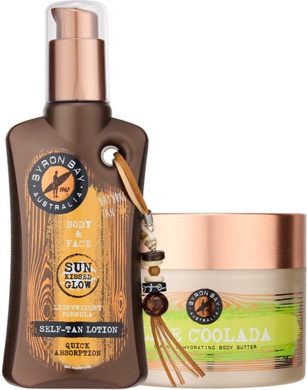 Byron Bay Self-Tan Lotion + Lime Coolada Body Butter - 2x 200ml