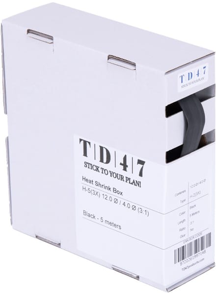 TD47 Krimpkous Box H-2(3X) 12.0Ø / 4.0Ø 5m - Zwart