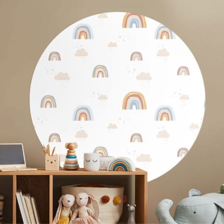 Behangcirkel 80cm Studio Wallz - Rainbow Pasty Perfect medium