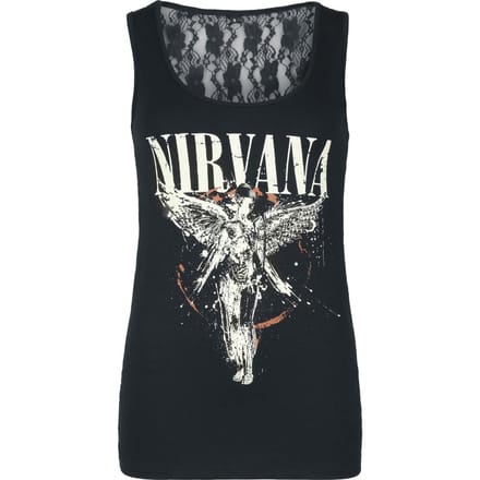 Nirvana Top - Angel - S tot XXL - voor Vrouwen - zwart