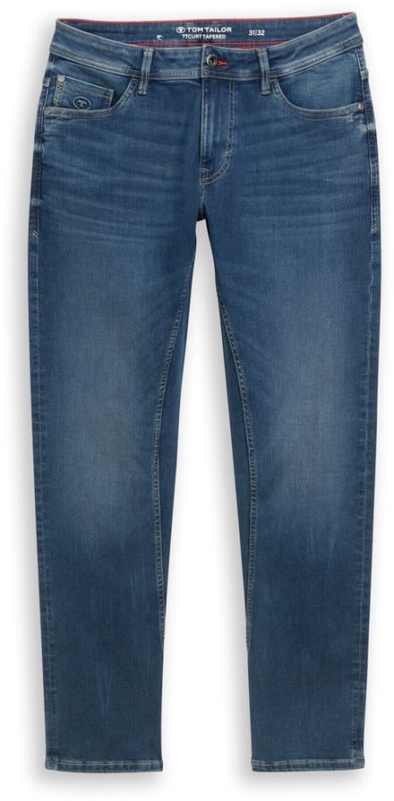 Tom Tailor - TTCURT TAPERED jeans met superstretch - Maat 31/34 - Used Dark Stone Blue Denim