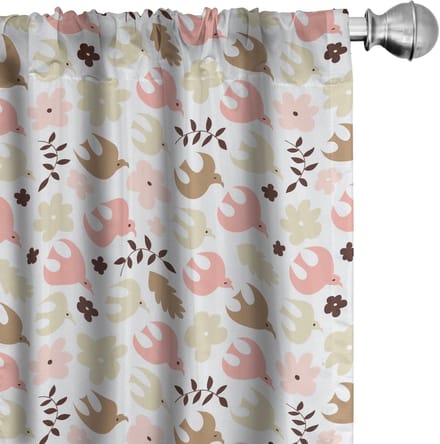 ABAKUHAUS – Vitrage gordijnen 2x75x175 cm – microvezel – Multicolor