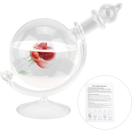 Prévisions Météo Bouteille en Cristal Globe Forme d'Eau Verre Tempête Décoration Maison Cadeau white