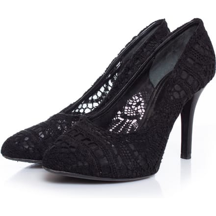 Dolce & Gabbana Lace pump in het zwart.