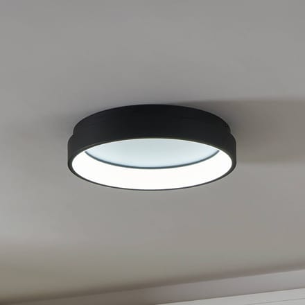 EGLO connect.z Marghera-Z Smart Plafondlamp - Ø 60 cm - Zwart/Wit - Instelbaar RGB & wit licht - Dimbaar - Zigbee