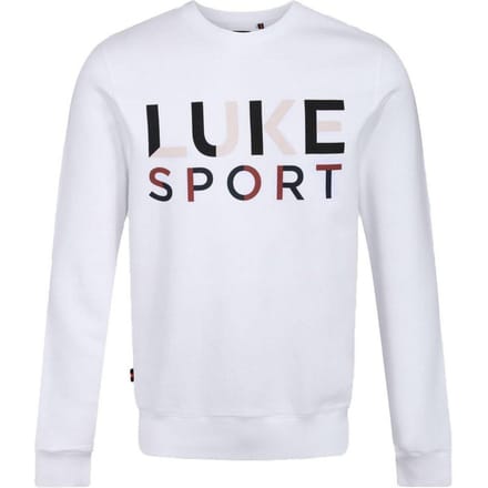 Luke Sweatshirt met letters voor heren (Wit, Zwart)