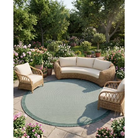 Muratap Buitenkleed brussels rond uni effen 120 cm rond