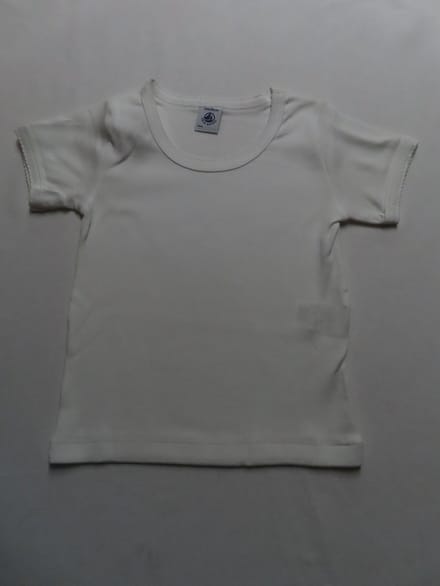 Petit Bateau - Meisje - Onder hemdje - Korte mouw- Wit - 2 jaar 86