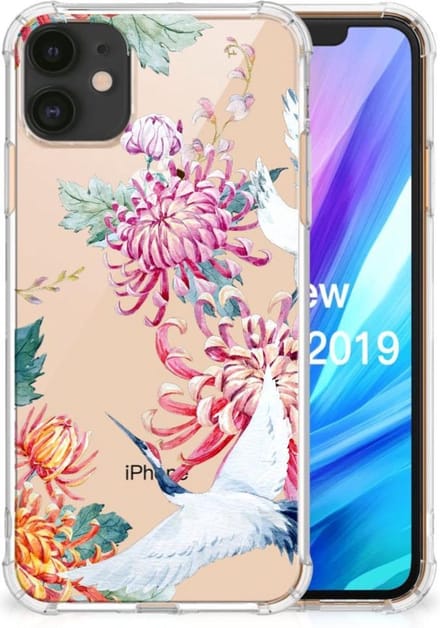 Apple iPhone 11 Case Anti-shock Bird Flowers