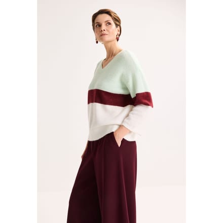 V-halstrui Met Mohair
