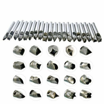 Set van 20 Leer Stanzen Handgereedschap voor Ambachten en Decoratie