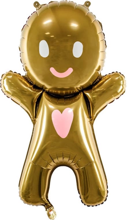 Partydeco - Folieballon Gingerbread Poppetje 58 x 86 cm