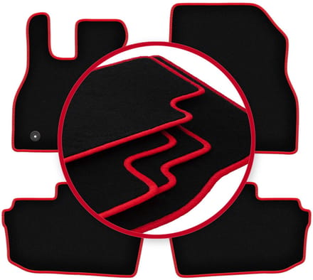 CARLUX-RED automatten voor: Nissan Leaf II hatchback (2017-)