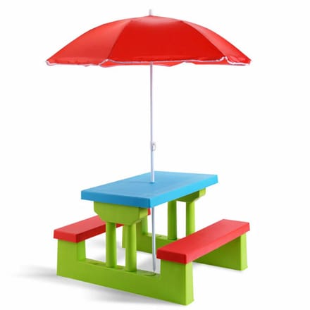 Picknicktafel - Kinderen - Tuintafel - Multifunctionele Picknick tafel - Speeltafel - Geschikt voor Buiten - Multi kleur