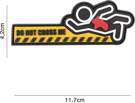 Embleem 3D PVC Do Not Cross Me Double