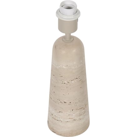 Travino tafellamp van travertin 36cm hoogte, crèmekleurig strijkijzersnoer, E27 fitting - Anne Light Home