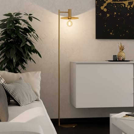 EGLO Escandell Vloerlamp - E27 - 156 cm - Goud - Staal