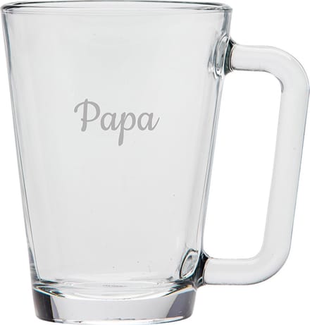 Theeglas gegraveerd - 26cl - Papa