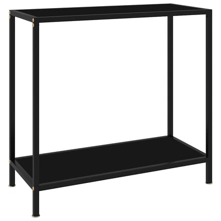vidaXL - Wandtafel - 80x35x75 - cm - gehard - glas - zwart
