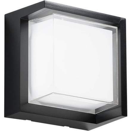 INTEC LED buiten wandlamp BLOCK, zwart, 16 cm kunststof, CCT