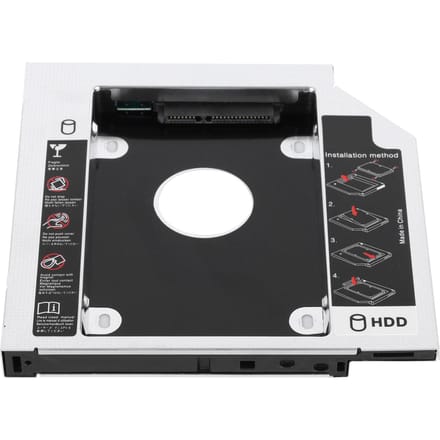 SATA3.0 HDD Caddy 9.5mm12.7mm Universeel Tweede Aluminiumlegering Computeraccessoires voor 12.7mm / 0.5in black