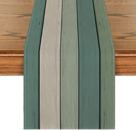 Dailygoods - Rustieke Tafelloper met Groene Planken voor Binnen en Buiten