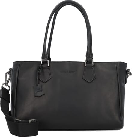 Greenburry Pure Black Handtas Leer 33 cm - Dames - black