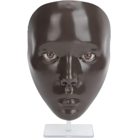 Oefenhoofd voor make-up met plastic standaard 5D siliconen volledig gezicht make-up oefenbord herbruikbaar gray