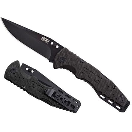 SOG Knives Salute Mini Black Clampack Zakmes - Zwart