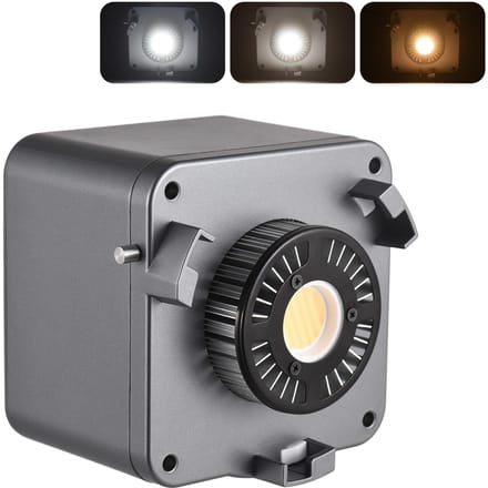 Bafang Lampe vidéo compacte COB BF-100W 100W LED de remplissage 2700K-6500K à intensité variable 10 scènes d'éclairage UK gray