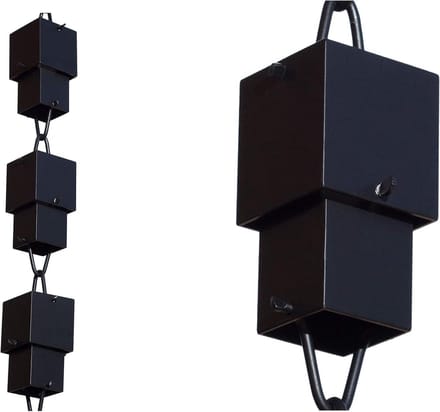 Regenketting - Waterafvoer - Tuin Decoratie - Aluminium Multi Cube - 259 cm - Zwart