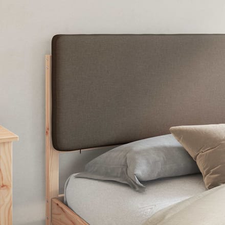 vidaXL - Bedframe - met - Gevoerde - Hoofdbord - Taupe - 200 - x - 200 - cm
