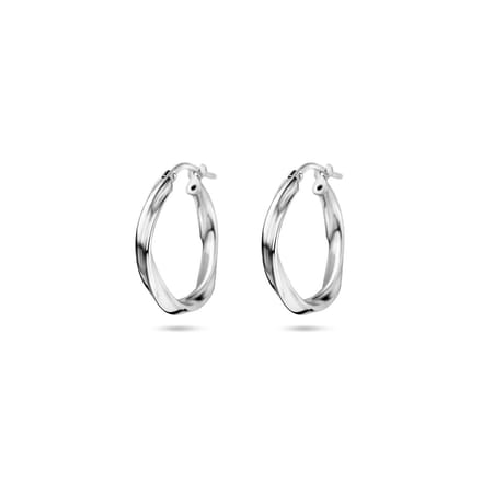 Zilveren oorringen gedraaid 2,0 mm 1337960