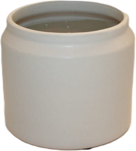EGD Bloempot Keramiek Crème-Wit D 15.5cm H 13 Opening 12.50 cm