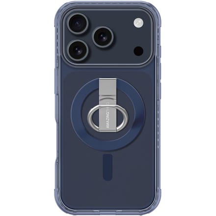 AmazingThing Titan Pro Grip Ring Set Case for iPhone 17 Pro Max Compatible with MagSafe - Blue