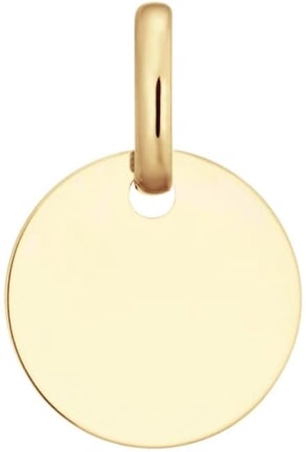 Glow 242.0040.10 Dames Hanger Graveerplaatje Rond 10 mm 14 Karaat Goud