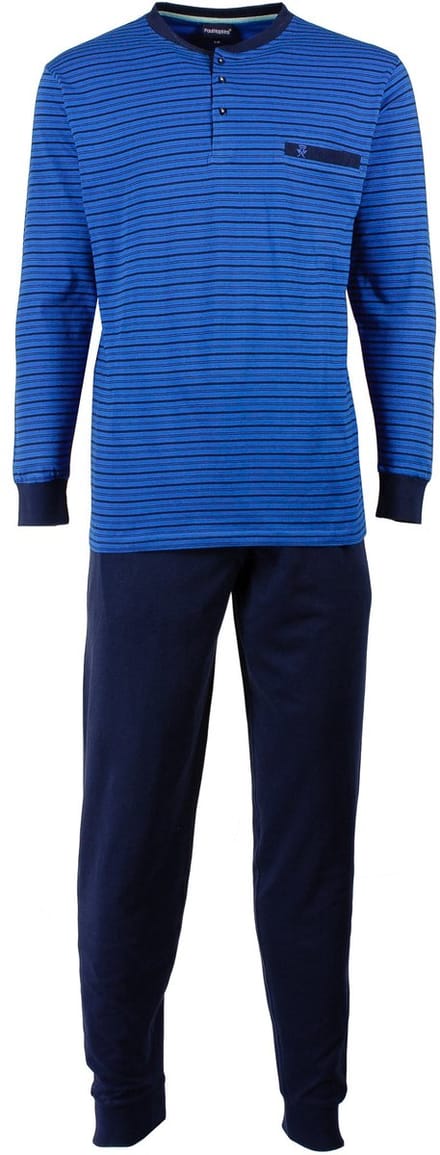 Paul Hopkins Heren Pyjama - Polosluiting - Blauw Maat S
