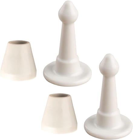 Deurstopper Set - Muurstopper Zelfklevend - Bescherming Deur - Stille Sluiting - 2 Stuks - Wit