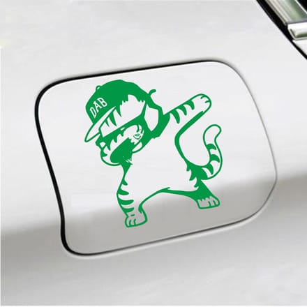 Bumpersticker - Dab - 15 X 14 - Groen