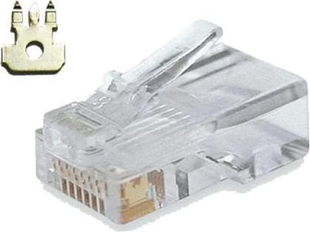 JMS® Modulaire RJ45 connector Cat6 , 4 stuks tbv harde kern kabel (ook geschikt voor cat5e)