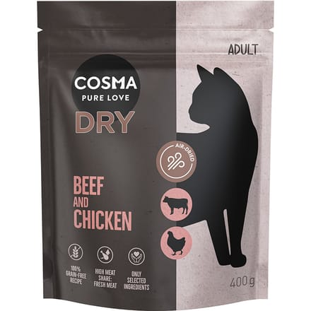 400g Cosma Katten Droogvoer Rund & Kip