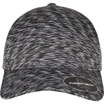Flexfit Delta Unipanel Baseball Cap (Zwart gemêleerd)
