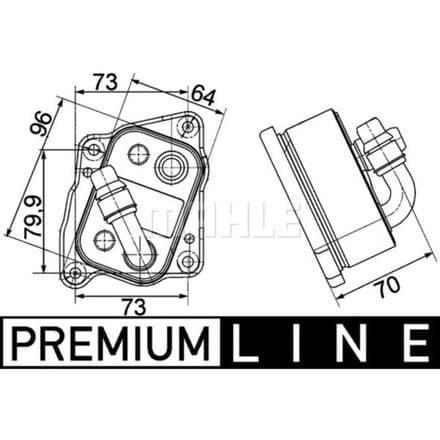 Olie radiator, motorolie  MAHLE CLC 107 000P