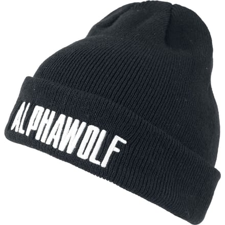 Alpha Wolf Beanie - Logo - zwart