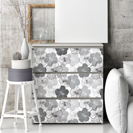 Sticker met tropisch meubelmotief, Machida-design, 60 x 90 cm
