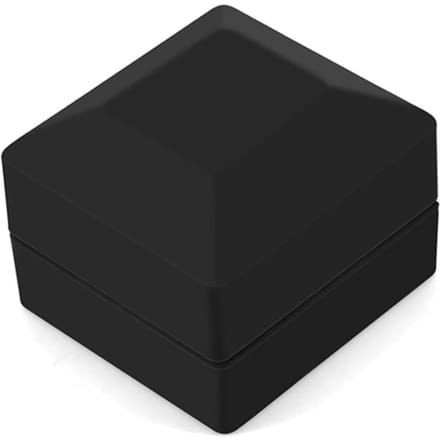 Modieus LED Verlichte Ring Opbergdoos Sieraden Display Case Cadeau Zwart zwart